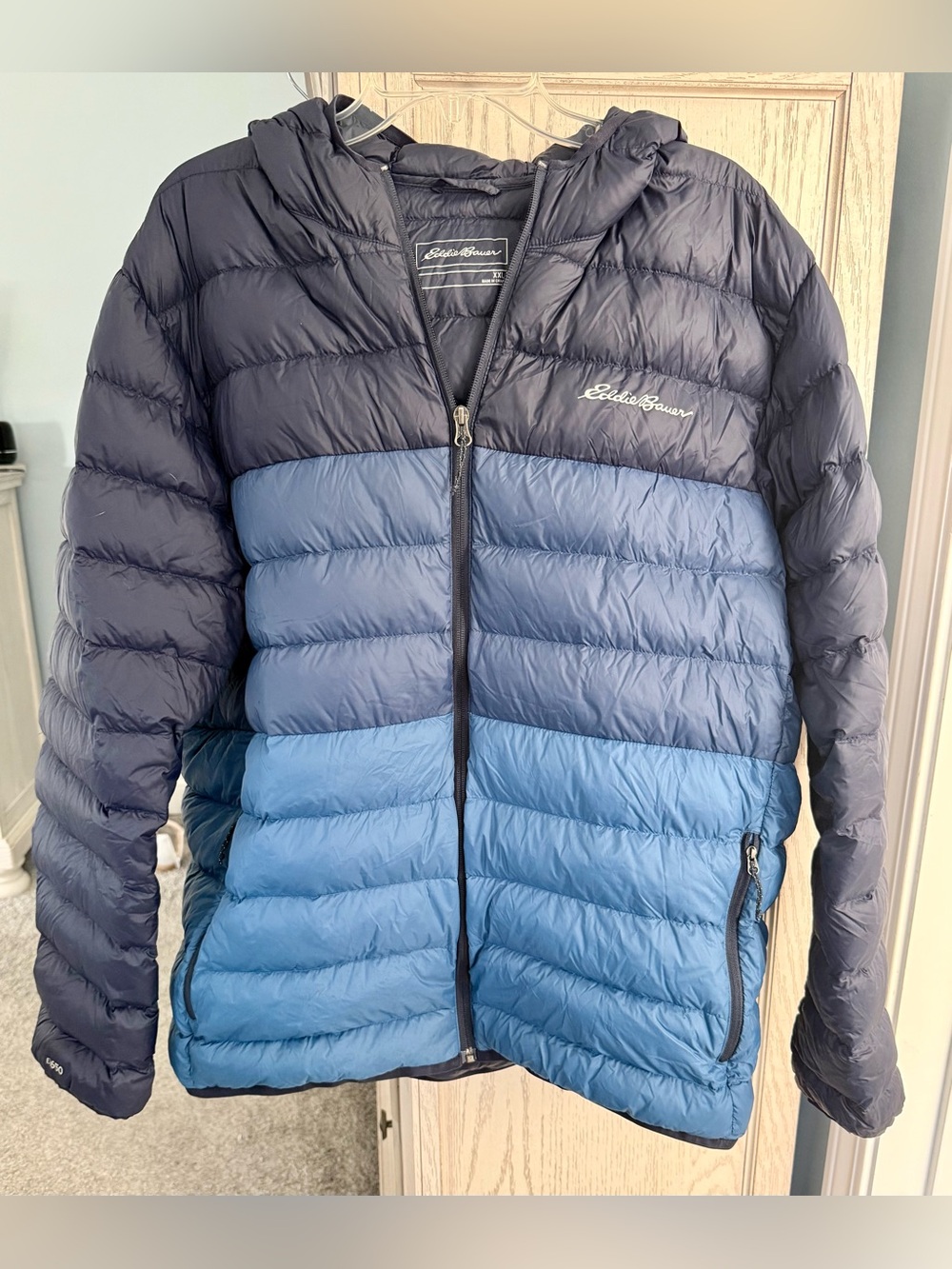 Eddie Bauer Men's Down Puffer Jacket Quilted Lightweight Coat EUC (XXL)